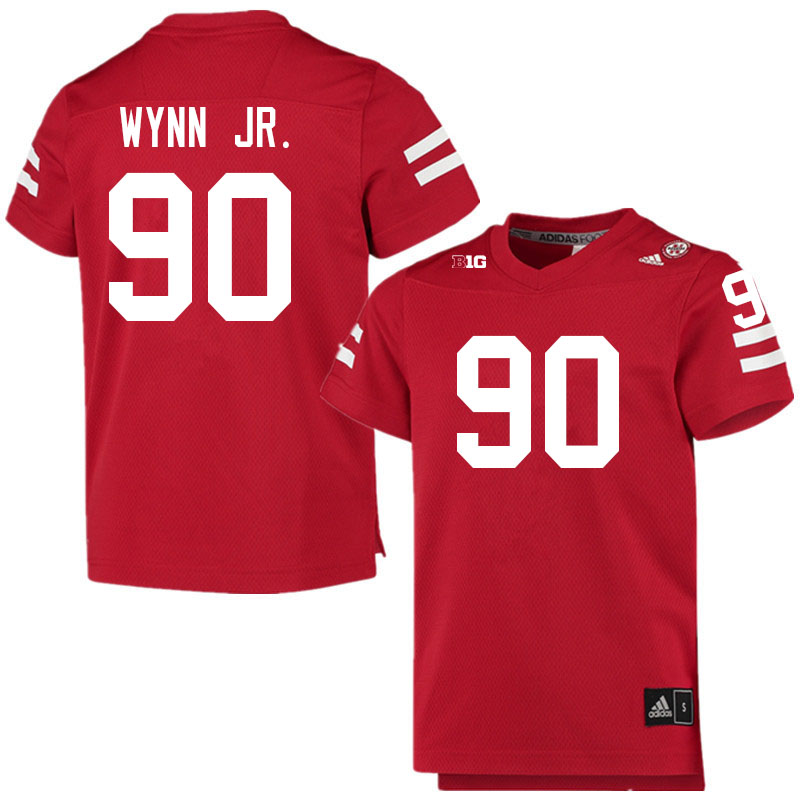 Men #90 Stephon Wynn Jr. Nebraska Cornhuskers College Football Jerseys Sale-Scarlet